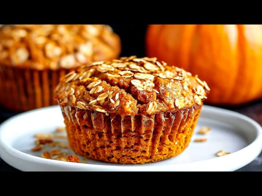 Pumpkin Date Walnut Muffins