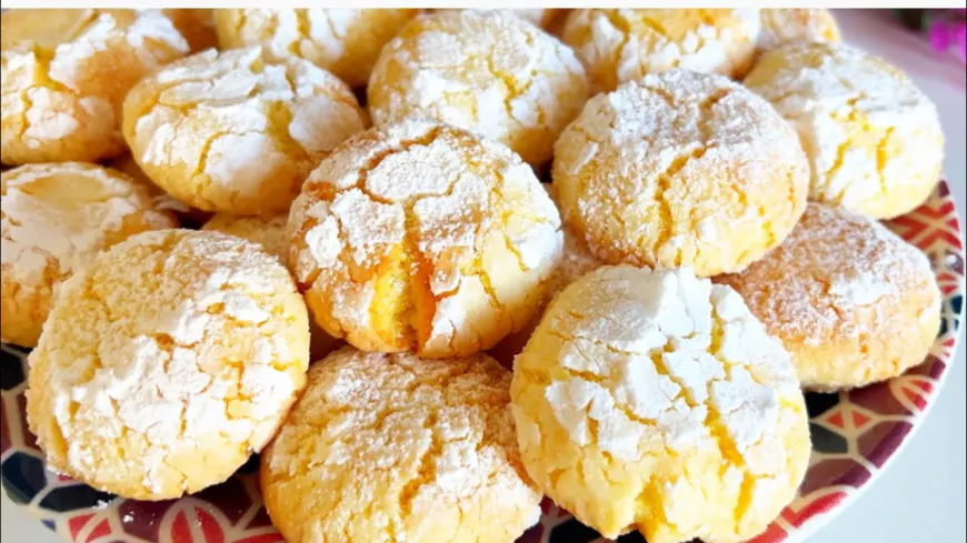 Coconut Lemon Crinkle Cookies