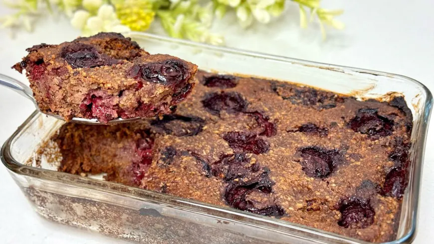 Cherry Oatmeal Walnut Bake