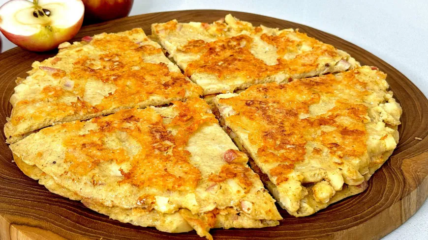 Apple Oatmeal Flatbread With Mozzarella