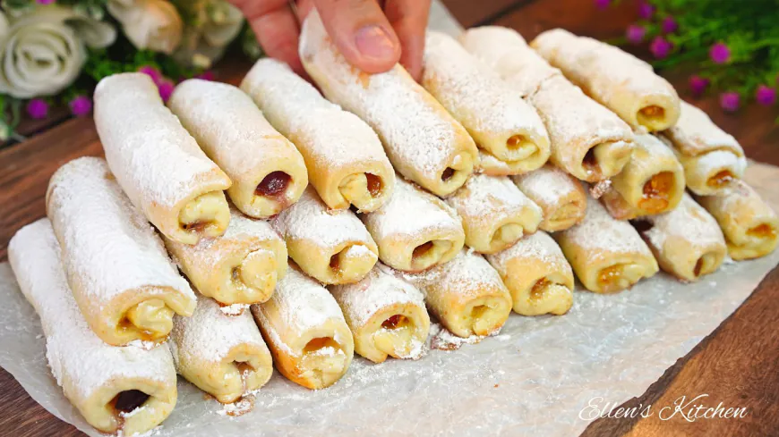 Peach-Filled Pastry Rolls