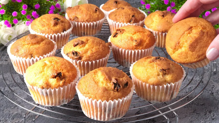 Cottage Cheese Raisin Muffins.