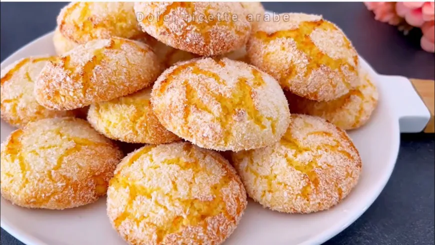 Coconut Orange Semolina Cookies