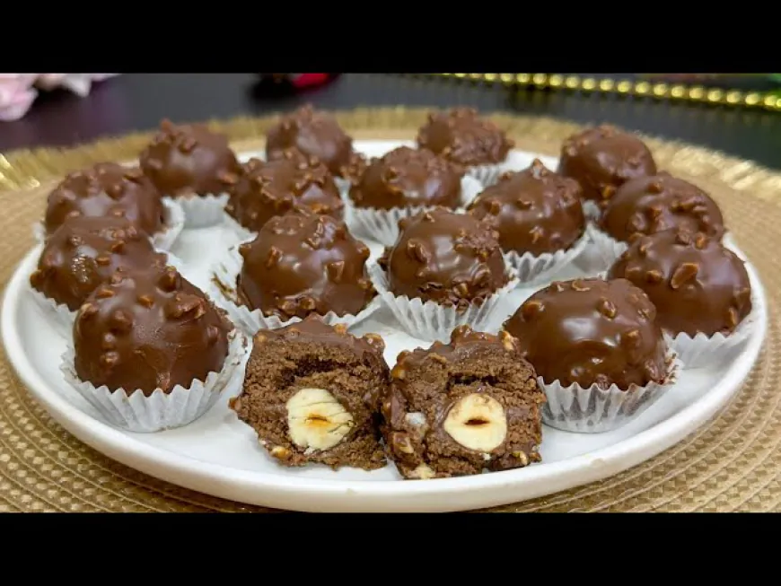 Homemade Hazelnut Chocolate Truffles