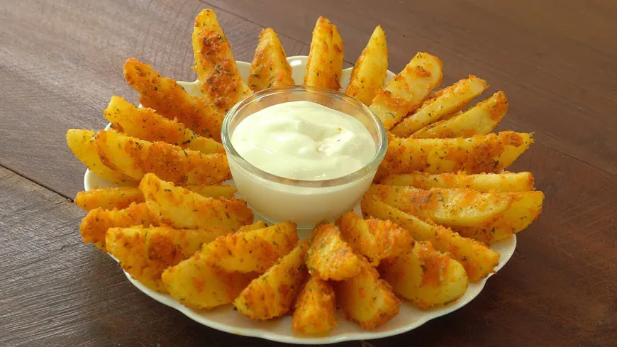 Crispy Parmesan Potato Wedges Recipe