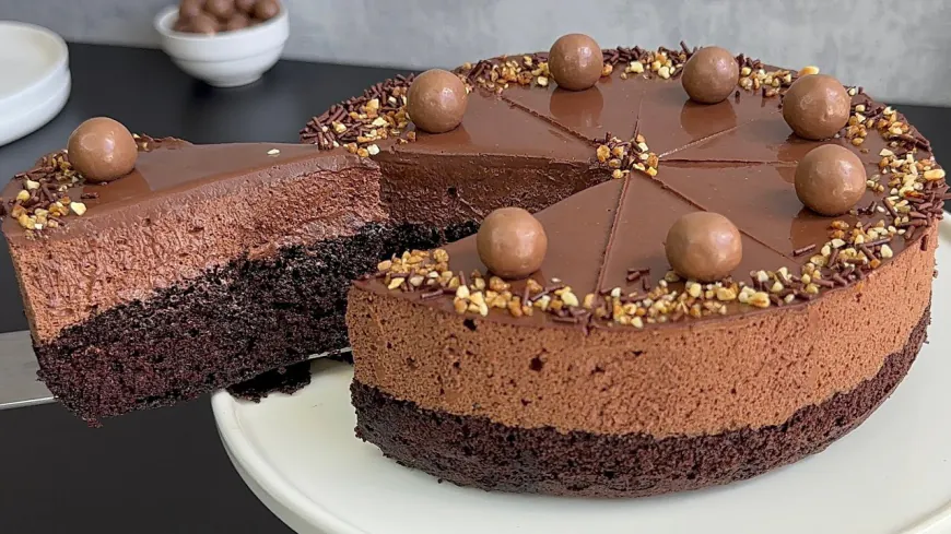 Chocolate Gnocchi Cake with Mousse and Chocolate Icing