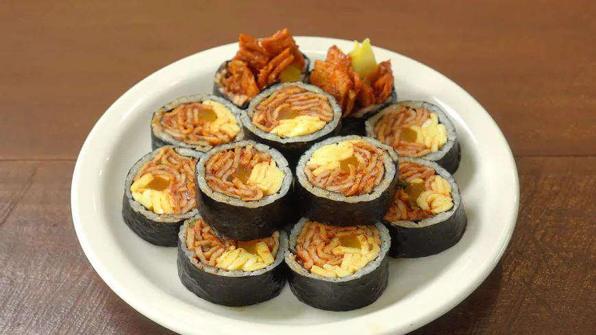 Spicy Fish Cake Kimbap Recipe