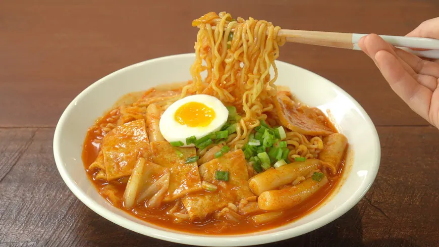 Korean Style Rabokki Recipe