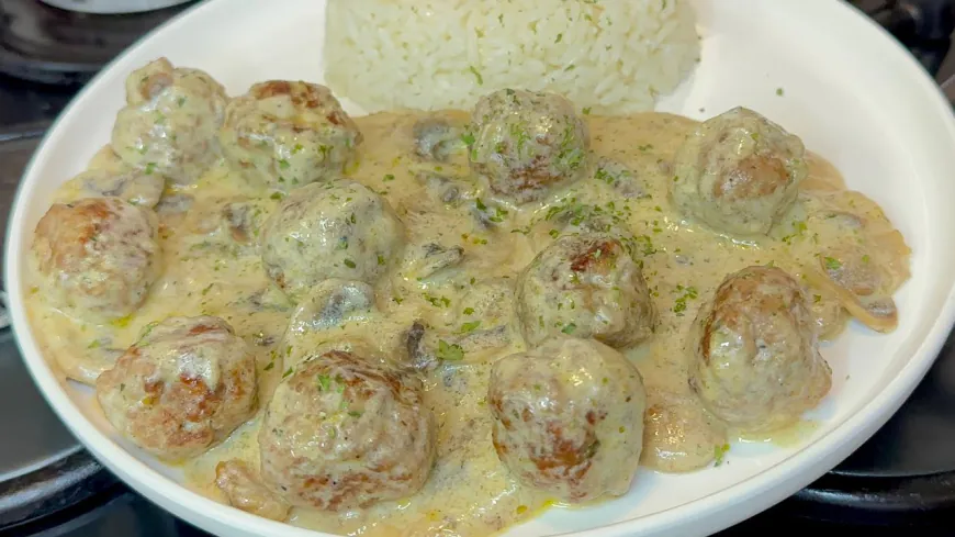 Creamy Mushroom Meatballs Recipe