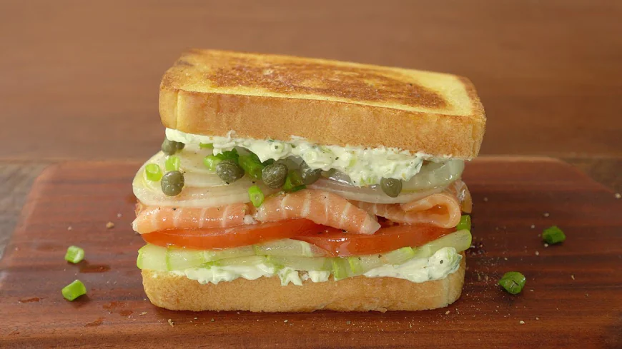 Smoked Salmon & Creamy Herb Sandwich