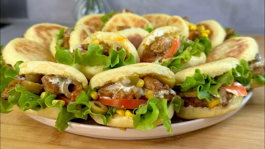 Mini Chicken Batbout Sandwiches Recipe