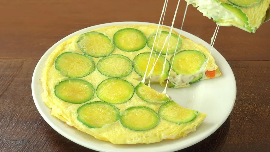 Cheesy Zucchini Egg Pancake Recipe