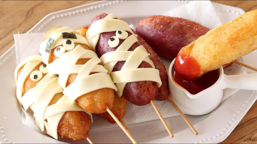 Cheesy Mummy Corn Dog Recipe