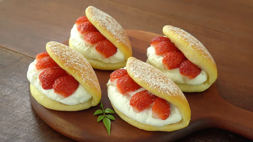 Strawberry Whipped Cream Buns Recipe