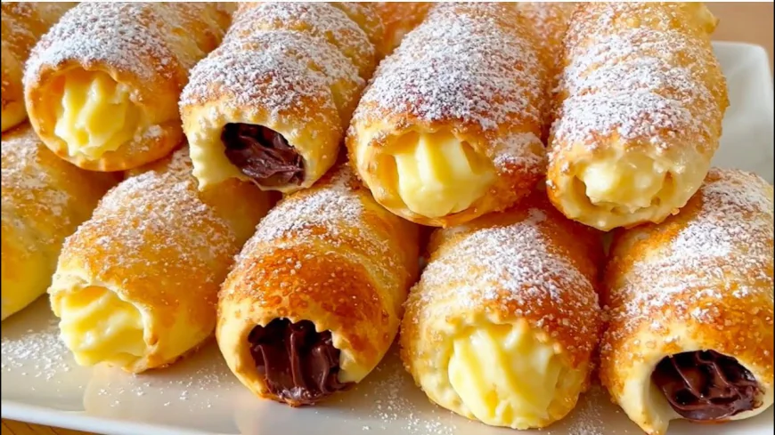 Golden Hazelnut Cream Horns Recipe